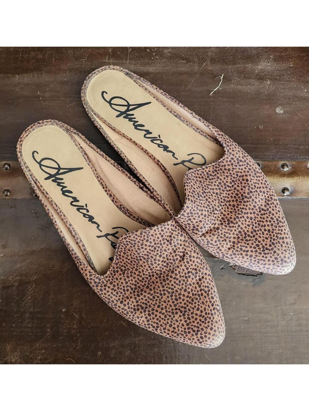 American Rag Cie Animal Print Pointed Toe Mule Flats Women's Mules Size 8.5